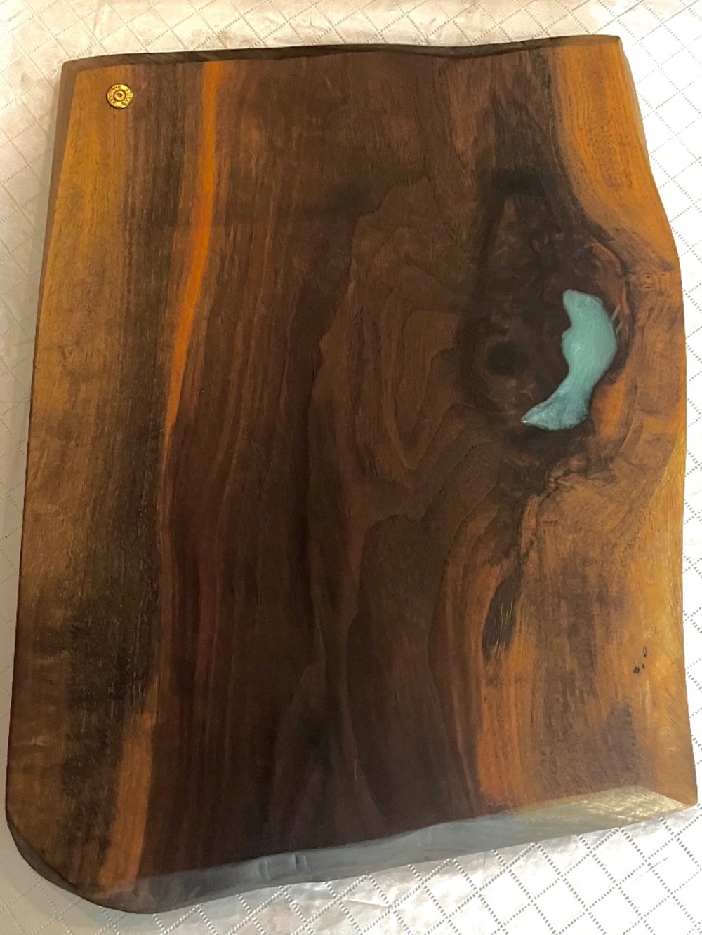 Solid Black Walnut Live Edge Slab Cutting Board